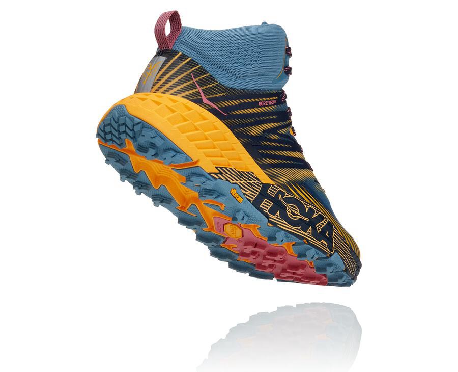 Hoka One One Trail Schoenen Dames - Speedgoat Mid Gore-Tex 2 - Blauw - MZ1397805